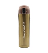 İsme Özel Vakumlu Kapaklı Kilitli Çelik Termos 450 ML - Renk Seçenekli (Gold)