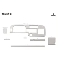 Meriç® Mitsubishi Prestige Ön Torpido Kaplama Maun 9 Parça 1999-2010 (Alüminyum)