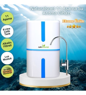 Buzsu Naturalsnet 11 Aşama Alkali Su Arıtma Cihazı ( Pompasız ) (Mavi)