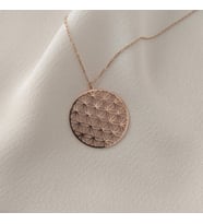 Yaşam Çiçeği Gümüş Kolyesi (Rose)
