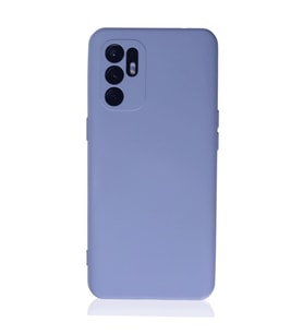 Oppo Reno 6 Kılıf Kamera Korumalı Silikon Rubber Arka Kapak (Lila)