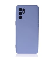 Oppo Reno 6 Kılıf Kamera Korumalı Silikon Rubber Arka Kapak (Lila)