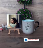 Doğum Günü Hediyesi Fotoğraflı Dekoratif Taş, Kupa Bardak Beyaz Hediye (Model 10)