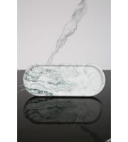 Dekoratif Oval Sunum Tepsisi Tabağı Sunumluk 9x23 Cm (Yeşil)