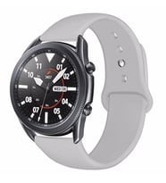 Samsung Galaxy Watch 46mm Kordon Silikon Spor Band (Gri)