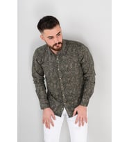 SLİMFİT DESENLİ ERKEK GÖMLEK (Yeşil)