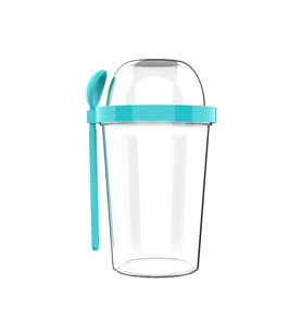 Poppard Capsule 450 ML + 100 ML Kaşıklı Yoğurt Kabı (Turkuaz)