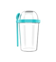Poppard Capsule 450 ML + 100 ML Kaşıklı Yoğurt Kabı (Turkuaz)