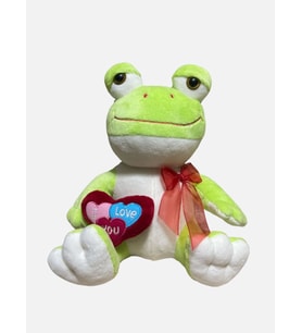 Gran Toys Peluş Kalpli Kurbağa - 40CM (Yeşil)