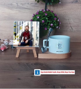Doğum Günü Hediyesi Fotoğraflı Dekoratif Taş, Kupa Bardak Beyaz Hediye (Model 8)