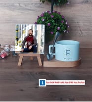 Doğum Günü Hediyesi Fotoğraflı Dekoratif Taş, Kupa Bardak Beyaz Hediye (Model 8)