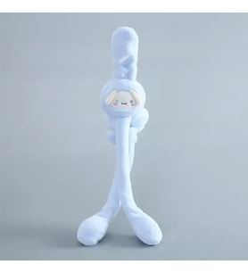 Oynar Kulaklı Hareketli Kulaklı Peluş Kulaklık (Beyaz)