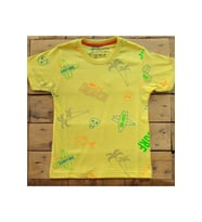 Maskot Kısa Kollu Erkek Çocuk T-Shirt 5-8 Yaş (Sarı)