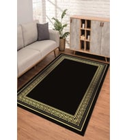 Dijital Kaymaz Taban Yıkanabilir Renkli Salon Halısı Mutfak Halısı Yolluk ND-SD-559 (Gold)