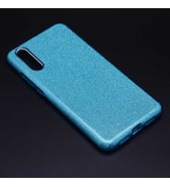 Huawei P20 Kılıf Simli Parlak Shining Kapak (Mavi)