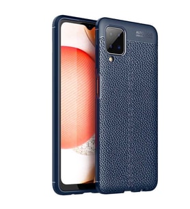 Samsung Galaxy M12 Kılıf Deri Tarzı Niss Silikon Case (Lacivert)