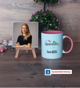 Bankacıya Hediye Fotoğraflı Dekoratif Taş, Kupa Bardak Beyaz Hediye (Model 6)