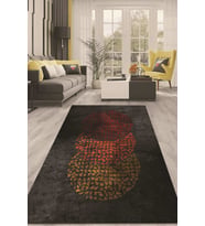 Dijital Kaymaz Taban Yıkanabilir Modern Renkli Salon Halısı Mutfak Halısı Yolluk ND-HT-923 (Çok Renkli)