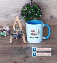 Okul Müdürü Kupa Bardak Beyaz ve Fotoğraflı Ahşap Anahtarlık Hediye Öğretmenler Günü Hediyesi (Model 4)