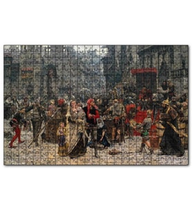 Cakapuzzle Carl Gustaf Hellqvist Ortaçağ Resmi Pazar Yeri  Puzzle Yapboz MDF (Ahşap) (255 Parça)