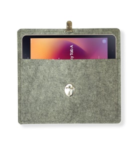 Keçe Tablet Çantası Keçe Tablet Taşıyıcı Çanta Tablet Tutucu Tablet Cüzdanı Çantası (Gri)