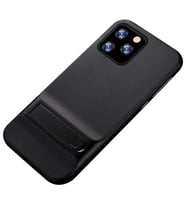 iPhone 11 Pro Standlı Korumalı Lüx Silikon (Siyah)