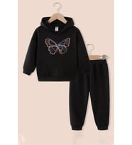 Çocuk Butterfly Eşofman Takımı (Siyah)