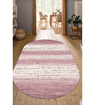 Dijital Baskılı Kaymaz Taban Yıkanabilir Oval Salon Halısı Mutfak Halısı Yolluk NDO-HY-887 (Çok Renkli)