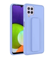 Galaxy A22 4G Kılıf Zore Qstand Katlanabilir Standlı Kılıf (Lila)