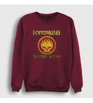 Presmono Unisex Beyaz Conspiracy The Offspring Sweatshirt 177261tt (Bordo)