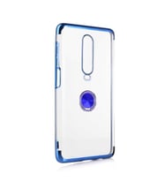 Xiaomi Poco X2 Kılıf Gess Kenarları Renkli Yüzük Aparatlı Kılıf (Mavi)