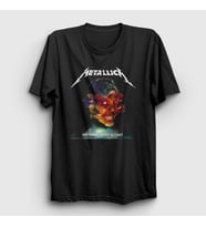 Presmono Unisex Beyaz Hardwired Metallica T-Shirt 292373tt (Siyah)