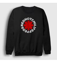 Presmono Unisex Beyaz Logo Red Hot Chili Peppers Sweatshirt 107482tt (Siyah)