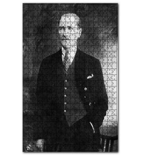 Cakapuzzle Atatürk Takım Yelek Bıyıklı Ayakta Puzzle Yapboz MDF (Ahşap) (255 Parça)
