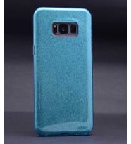 Galaxy S8 Plus Kılıf Zore Shining Simli Silikon Kılıf (Mavi)