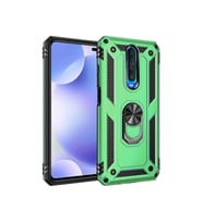 Mopal Redmi K30 6.67 inc Yüzüklü Tank Telefon Kılıfı (Açık Yeşil)