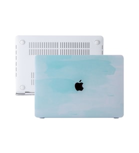McStorey Macbook Air M2 ile Uyumlu Kılıf 2022 HardCase A2681 Paint02 (Açık Yeşil)