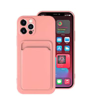 Apple iPhone 12 Pro Max Kılıf Zore Ofix Kartlık Bölmeli Kılıf (Pembe)
