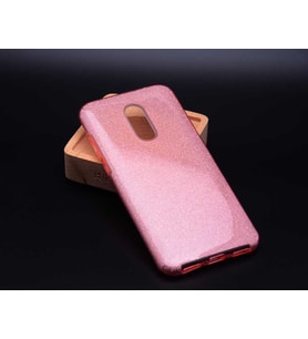 Xiaomi Redmi Note 4X Kılıf Simli Parlak Shining Kapak (Rose)