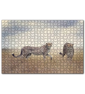 Cakapuzzle Savanada Av Hazırlığındaki Çitalar  Puzzle Yapboz MDF (Ahşap) (1000 Parça)