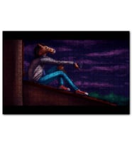 Cakapuzzle Çatıda Sigara İçen Bojack Horseman  Puzzle Yapboz MDF (Ahşap) (500 Parça)