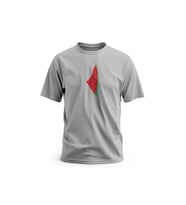 Kısa Kollu Ortalı Büyük Karpuzlu Filistin Haritası Dijital Baskılı Unisex S - 2XL T300010 (Gri)