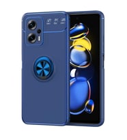 Xiaomi Redmi Note 12 5G Kılıf Zore Ravel Yüzüklü Silikon Kılıf (Mavi)