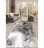 Dijital Kaymaz Taban Yıkanabilir Modern Renkli Salon Halısı Mutfak Halısı Yolluk ND-HT-309 (Turkuaz)