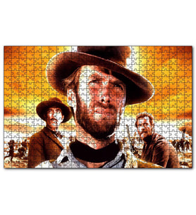 Cakapuzzle Clint Eastwood İyi Kötü Çirkin  Puzzle Yapboz MDF (Ahşap) (1000 Parça)