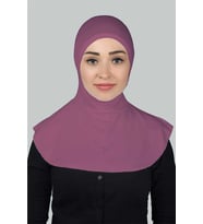 Kadın Tesettür Pratik Boyunluklu Hijab - Sporcu Bone (Gül Rengi)