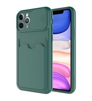 Apple iPhone 11 Pro Kılıf Zore Kartix Kartlık Bölmeli Kılıf (Yeşil)