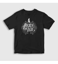 Presmono Unisex Çocuk Beyaz Logo Pierce The Veil T-Shirt 382698tt (Siyah)