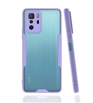Xiaomi Poco X3 GT Kılıf Zore Parfe Kenarları Pastel Renk Silikon (Mor)