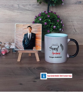 Sınıf Öğretmeni Fotoğraflı Dekoratif Taş, Kupa Bardak Beyaz Hediye (Model 9)